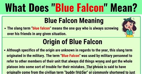 blue falcon slang meaning.